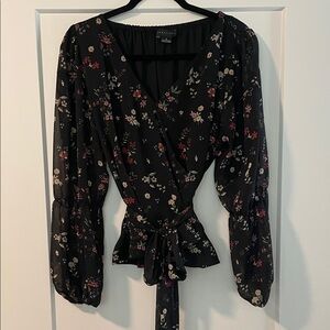 Sanctuary Black Floral Blouse
